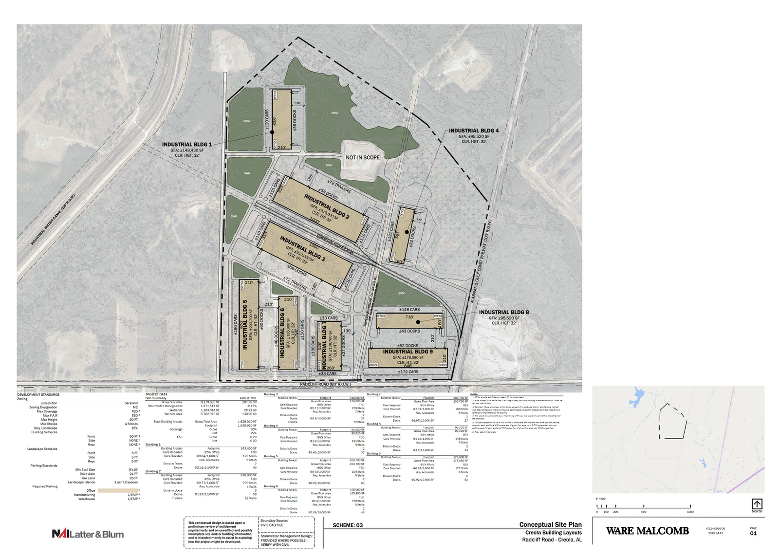 Mobile Gateway Park site map and regional context